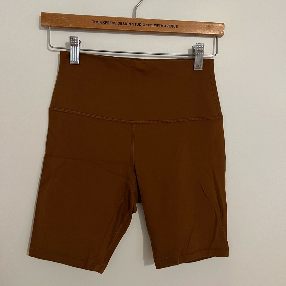 Lulu Align Brown Biker Shorts